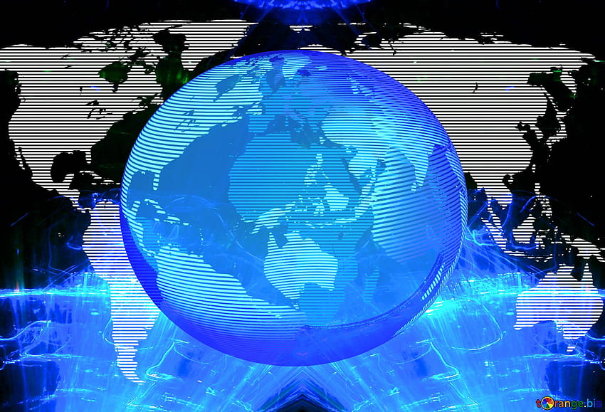 Mapa mundial Concepto de azul Composición de línea de red global Negocio global Mundo global moderno Concepto de tierra Símbolo del planeta Azul oscuro en CC BY Licencia Stock fondo de pantalla