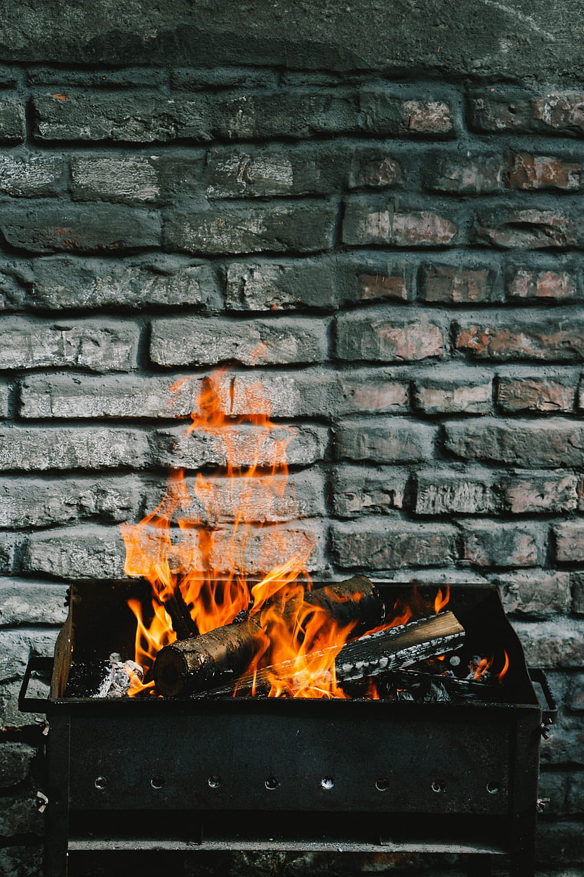 Ogień, ognisko, różne, różne, ściana, drewno opałowe Tapeta na telefon HD