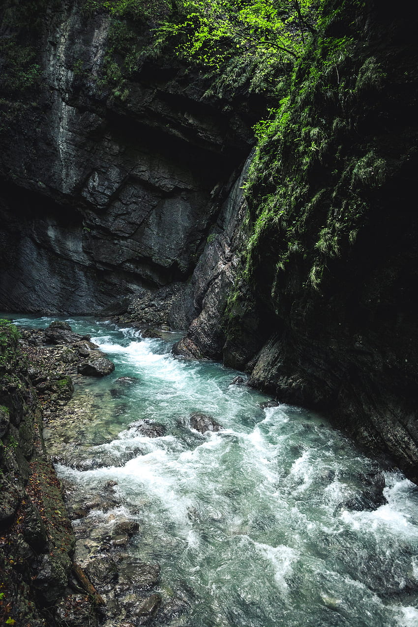 Nature, Water, Rivers, Rocks, Flow, Stream HD phone wallpaper