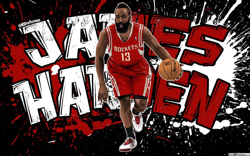Professioneller Basketballspieler James Harden, Cartoon James Harden HD-Hintergrundbild