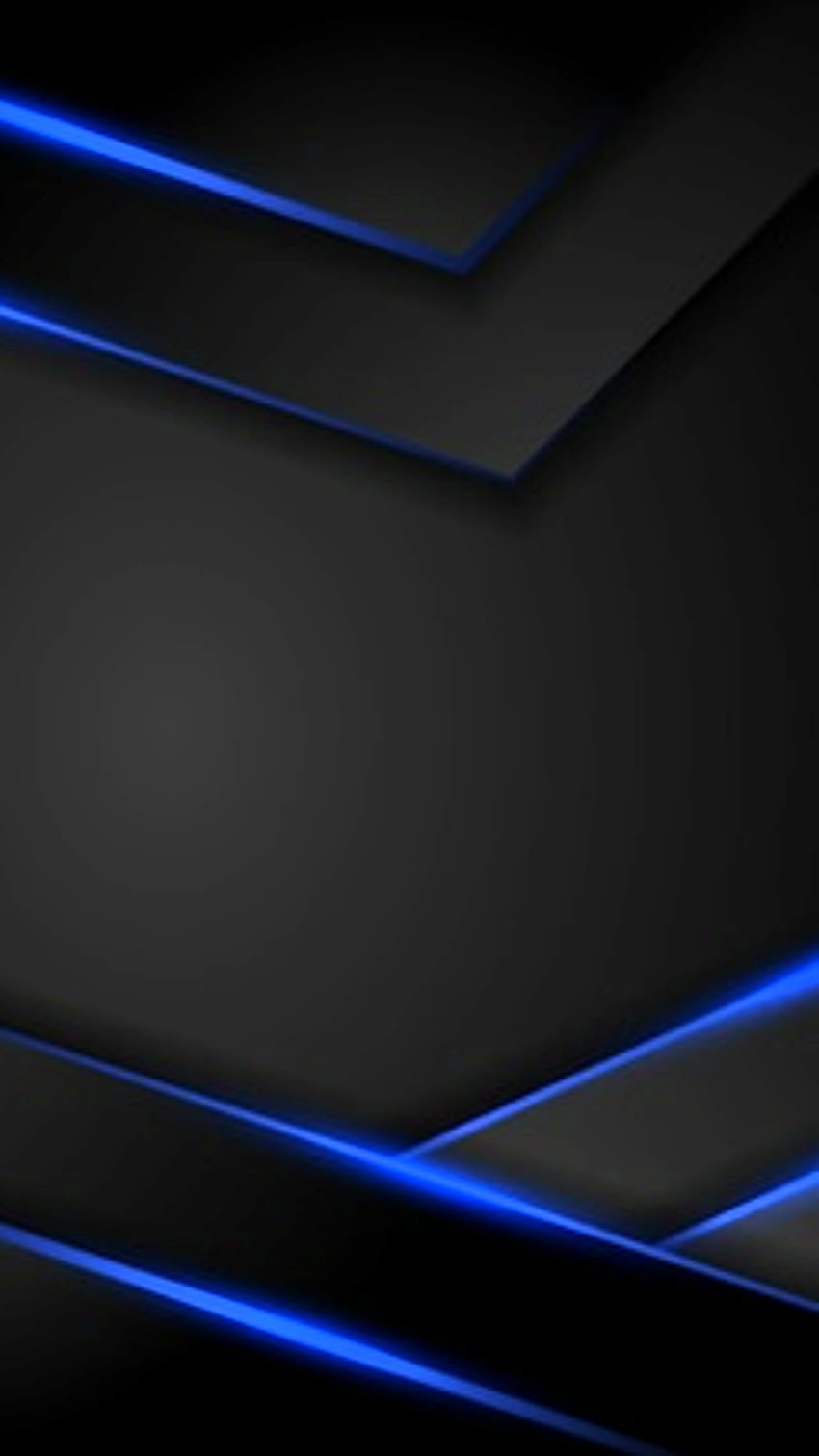 blu neon nero amoled, digitale, 3d, materiale, moderno, trama, design, strati, modello, astratto, tinta Sfondo del telefono HD