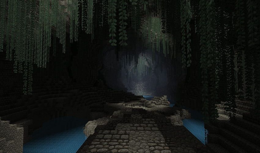 Minecraft, Screenshots, Höhlen- / und mobiler Hintergrund, Minecraft Dark HD-Hintergrundbild