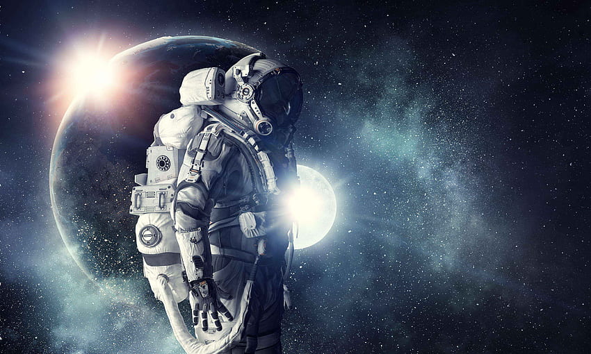 Astronaut in outer space. Mixed media. Mixed media, Space Astronaut HD wallpaper