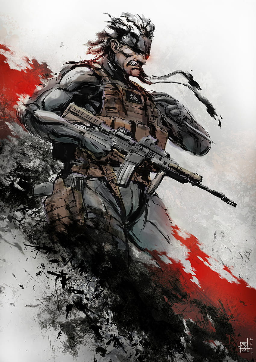 Arte dos fãs de Snake Metal Gear Solid, Metal Gear Solid iPhone Papel de parede de celular HD