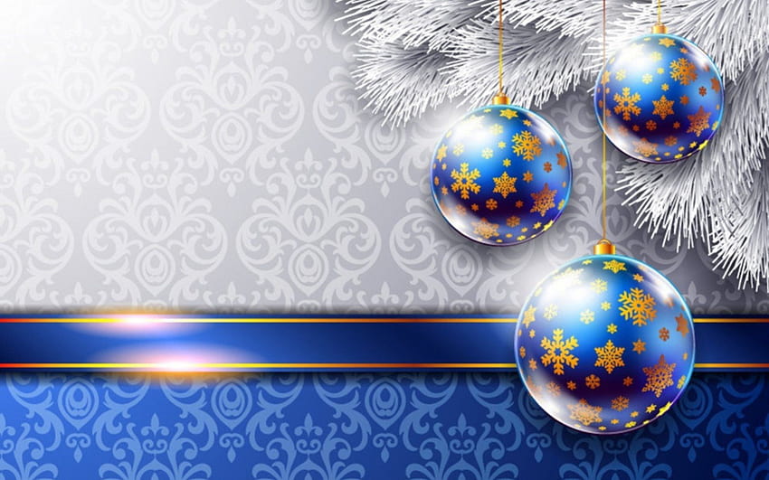 ღ.크리스마스 블루 볼. 웅대 한, 아름 다운, 계절, 축 하, 크리스마스 파란 공, 예쁜, 크리스마스, 사랑, 장식 HD 월페이퍼