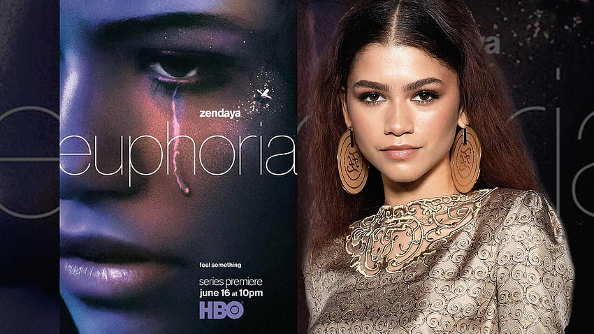 Zendaya, HBO'nun 'Euphoria' Billboard'unda Yüzüyle Karşılaşırken HD duvar kağıdı