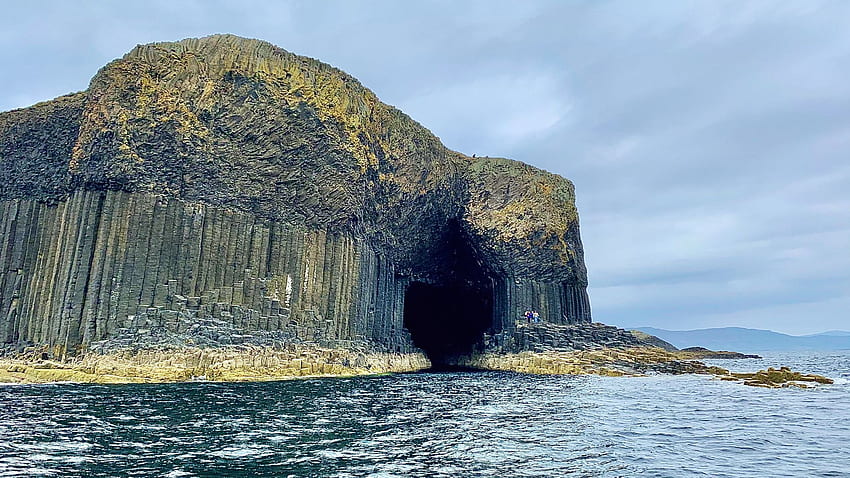 핑갈의 동굴, 스태파 섬, 스코틀랜드, 바다, 하늘, 물, 바위 HD 월페이퍼