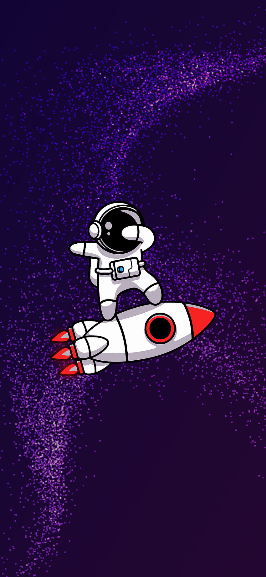 Niedliches Astronauten-iPhone, Cartoon-Astronauten-Telefon HD-Handy-Hintergrundbild