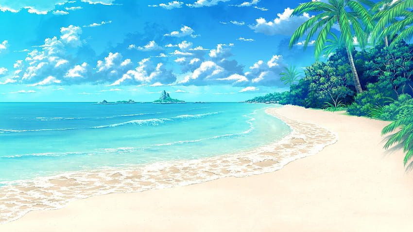 Anime Tropical Beach Scenery . Anime scenery, Beach , Beach scenery HD wallpaper