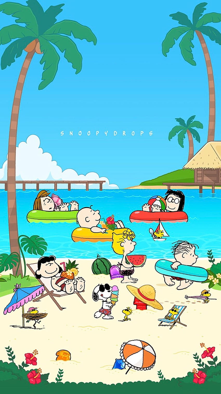 Snoopy Drops. Snoopy , Snoopy , Snoopy, Snoopy Summer HD phone wallpaper