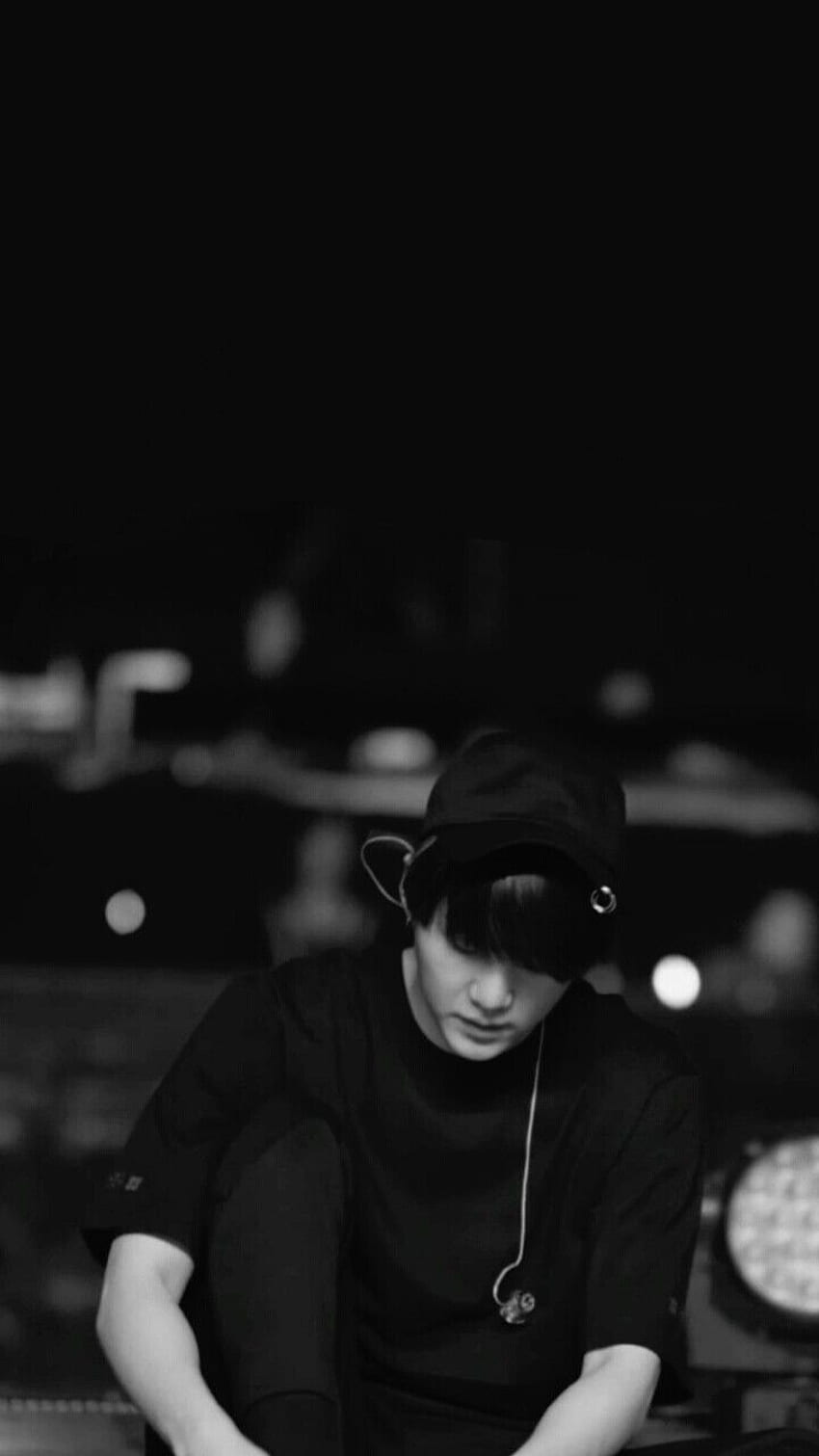 Bts in bianco e nero, BTS Jin Black Sfondo del telefono HD