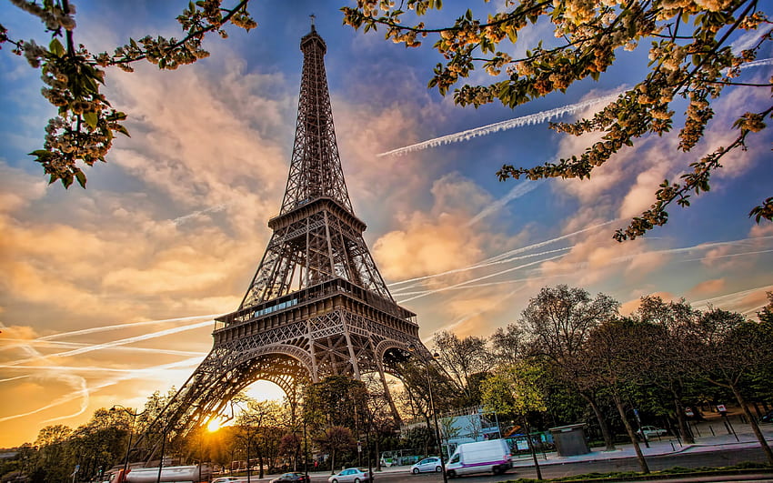 menara eiffel, arsitektur, paris, monumen , , ultra 16:10 , , latar belakang, 3422, Menara Eiffel Wallpaper HD