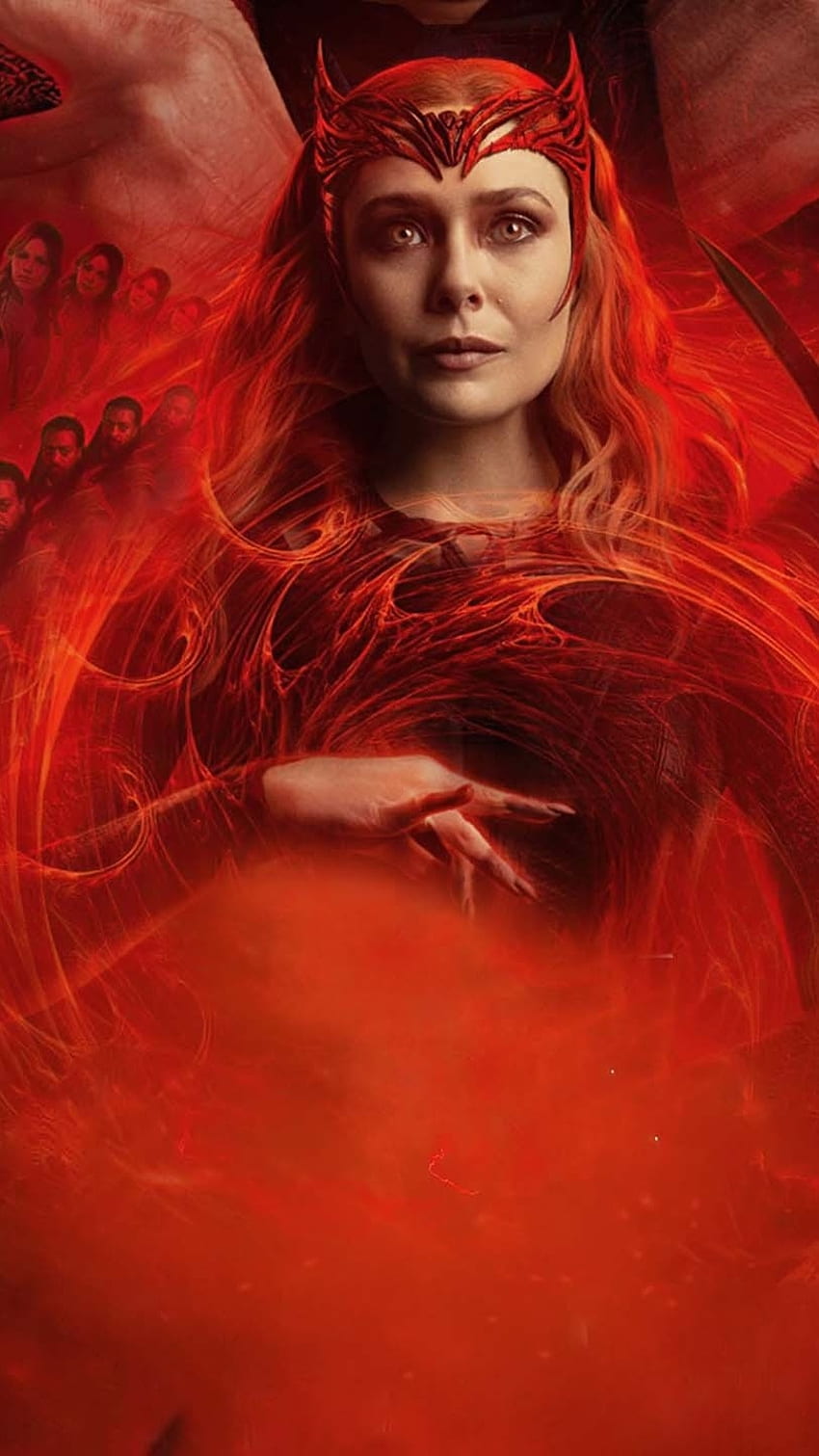 Doctor Strange In The Multiverse Of Madness, Elizabeth Olsen, czerwony motyw Tapeta na telefon HD