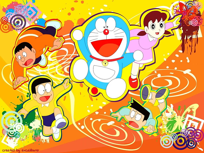 Art Doraemon Cartoon Animated, Cartoon TV HD wallpaper | Pxfuel