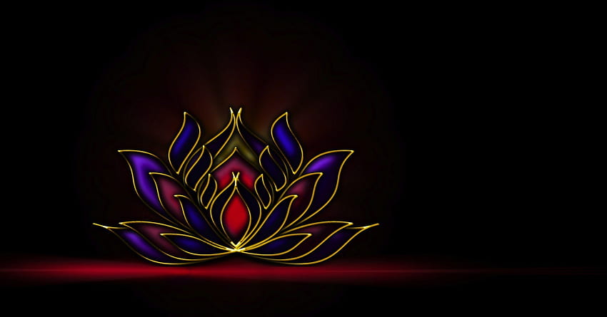 Lotus, bleu, violet, rose, jaune, fleur, rouge Fond d'écran HD