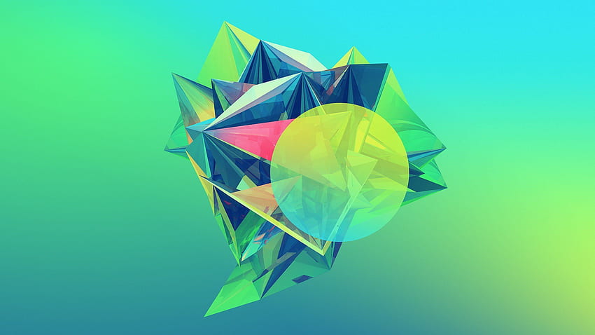 geometris yang kaya dan berwarna-warni untuk perangkat seluler Anda (dan resolusi Q), Seni Geometrik Wallpaper HD