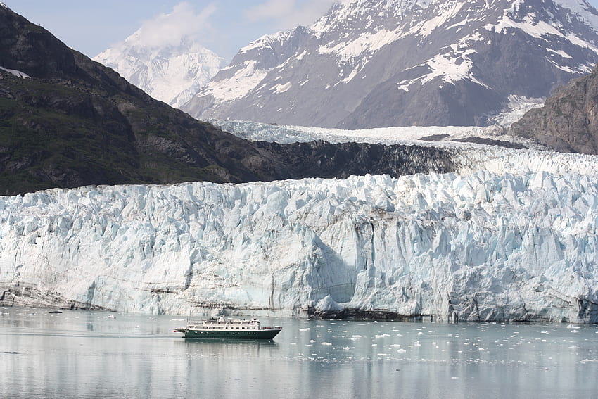 Natur, Gletscher, Schiff, Bucht, Alaska HD-Hintergrundbild
