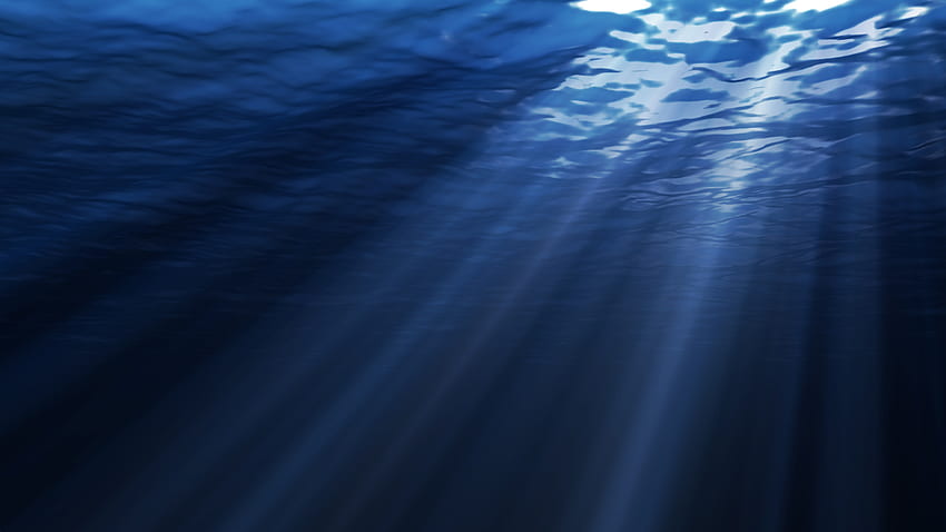 наситено синьо, синьо, море, слънчева светлина, дълбоко, вода, океан HD тапет