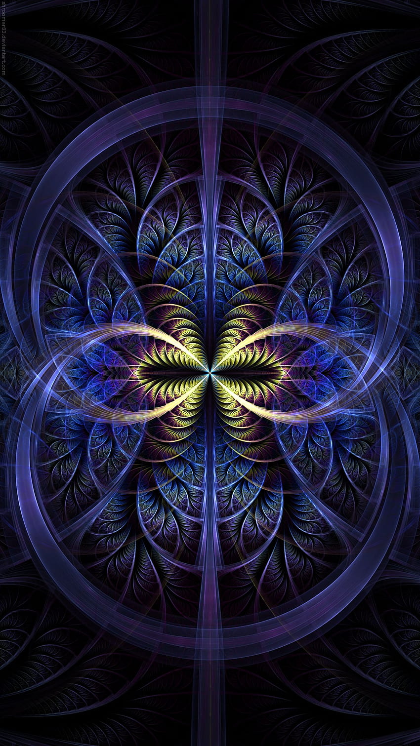 Fühlen Sie sich gut Fraktale. Heilige Geometriekunst, schöne abstrakte Kunst, Fraktalkunst, geometrisches Psychedelisch HD-Handy-Hintergrundbild