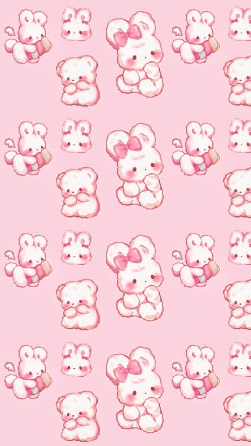 Bộ sưu tập Pink wallpaper kawaii dễ thương, đáng yêu
