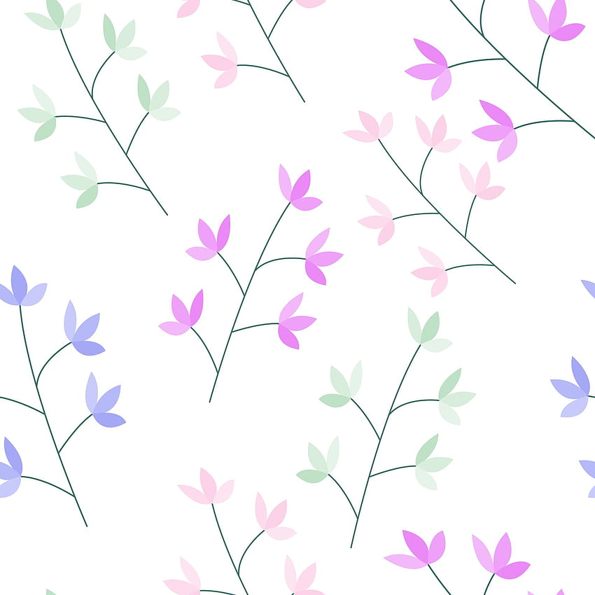 Безшевна флорална графика с ботанически цветен модел. Перфектен дизайн за фон, лексикон и текстил. Дизайн на повърхността 2088435 Векторно изкуство във Vecteezy HD тапет за телефон