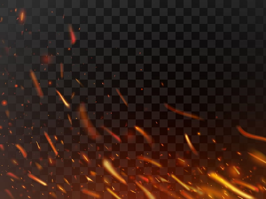 Close Up Hot Fiery Sparkles And Flame Particles Isolated. Inferno Fire By Tartila HD wallpaper