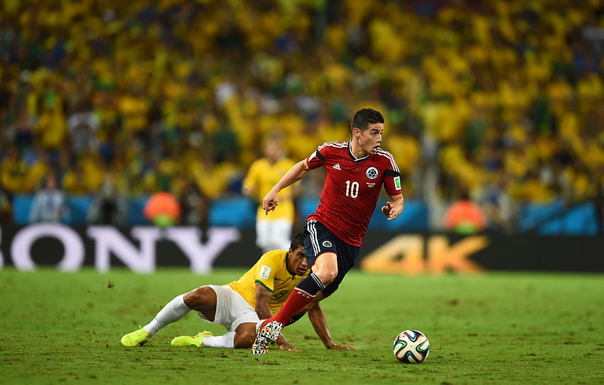 กีฬา, ฟุตบอล, บราซิล, ฟุตบอล, กีฬา, ผู้เล่น, บราซิล, โคลอมเบีย, โคลอมเบีย, ผู้เล่น, ฟุตบอลโลก 2014, ฟุตบอลโลก 2014, ฟุตบอลโลก 2014, James David Rodríguez Rubio, James Rodriguez for , section спорт -, Colombia Soccer วอลล์เปเปอร์ HD