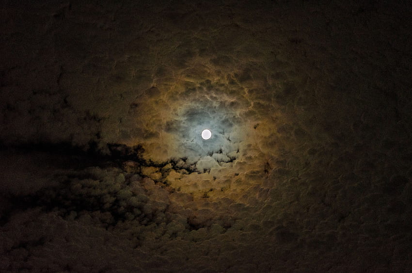 Doğa, Gökyüzü, Gece, Bulutlar, Ay HD duvar kağıdı