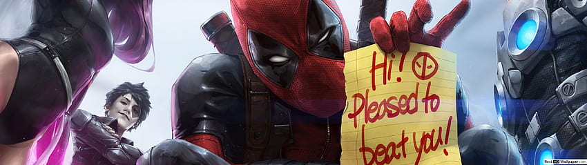Marvel: Deadpool Game Pertarungan Masa Depan Dengan X Force Superheroes, Superhero Dual Monitor Wallpaper HD