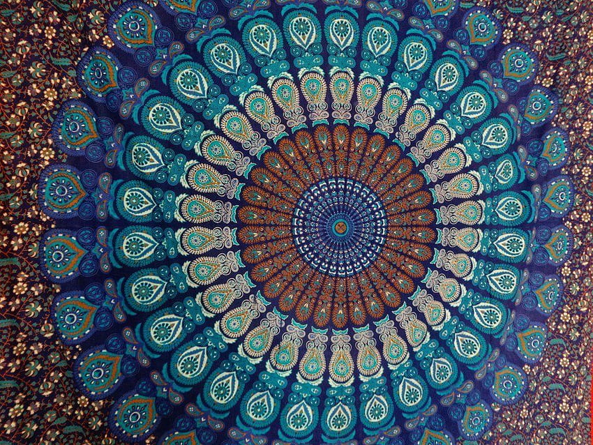 Blue Tapestry 05.05 Mobile Compatible, Bohemian HD wallpaper