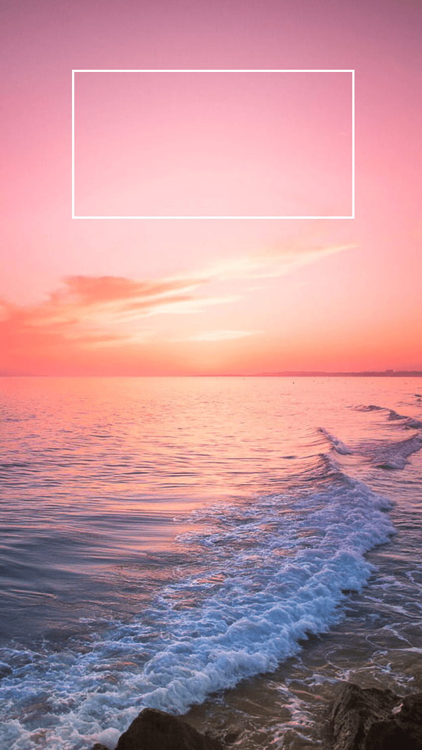 Océano rosa, puesta de sol en el océano fondo de pantalla del teléfono