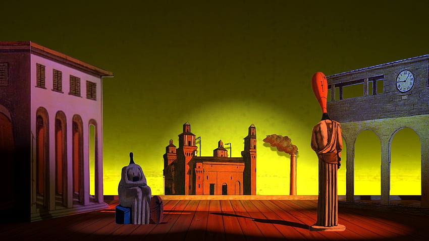 ArtStation - Design de palco de teatro (inspirado nas pinturas metafísicas de Giorgio De Chirico), Zyad Fathy papel de parede HD