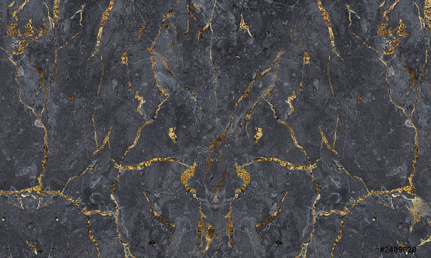 Złoto i biel Wzorzysta naturalna tekstura ciemnoszarego marmuru - baza, ciemnoszary marmur Tapeta HD