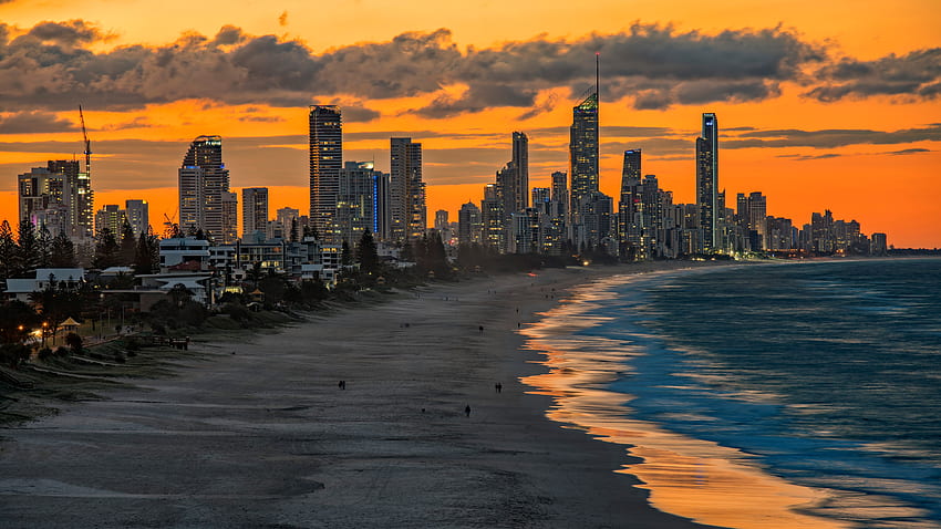 Gold Coast and Surfers Paradise beach (Queensland) HD wallpaper
