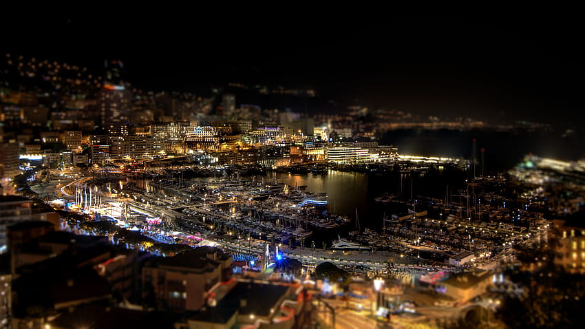 Monaco, city night, ports, yachts U HD wallpaper