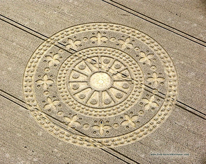 Patrón de cultivo. Círculos de las cosechas - (). Graancirkels, Cirkels, Cirkel fondo de pantalla