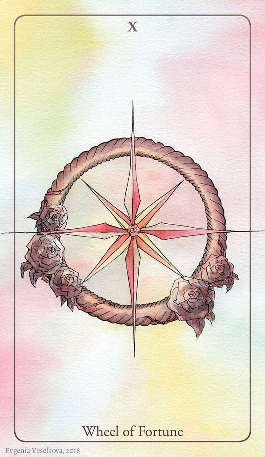 RW Tarot: X Wheel of Fortune by sternred. Tarot cards art, Tarot tattoo, Wheel of fortune tarot HD phone wallpaper