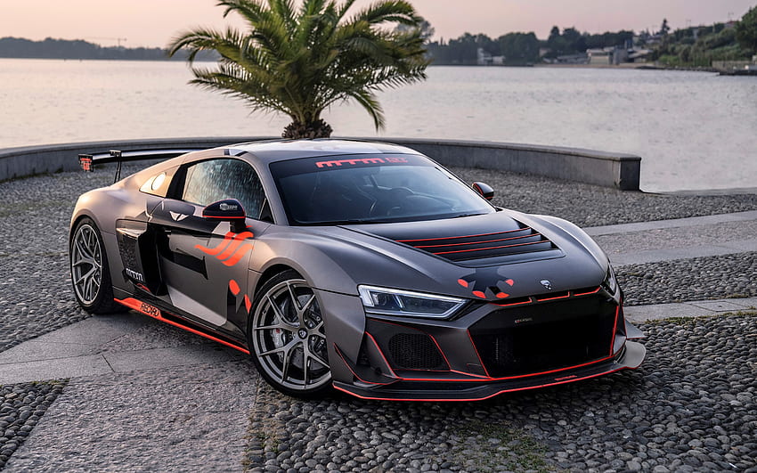 2022, Audi R8 LMS GT4, front view, exterior, R8 LMS GT4, R8 tuning, German sports cars, Audi HD wallpaper