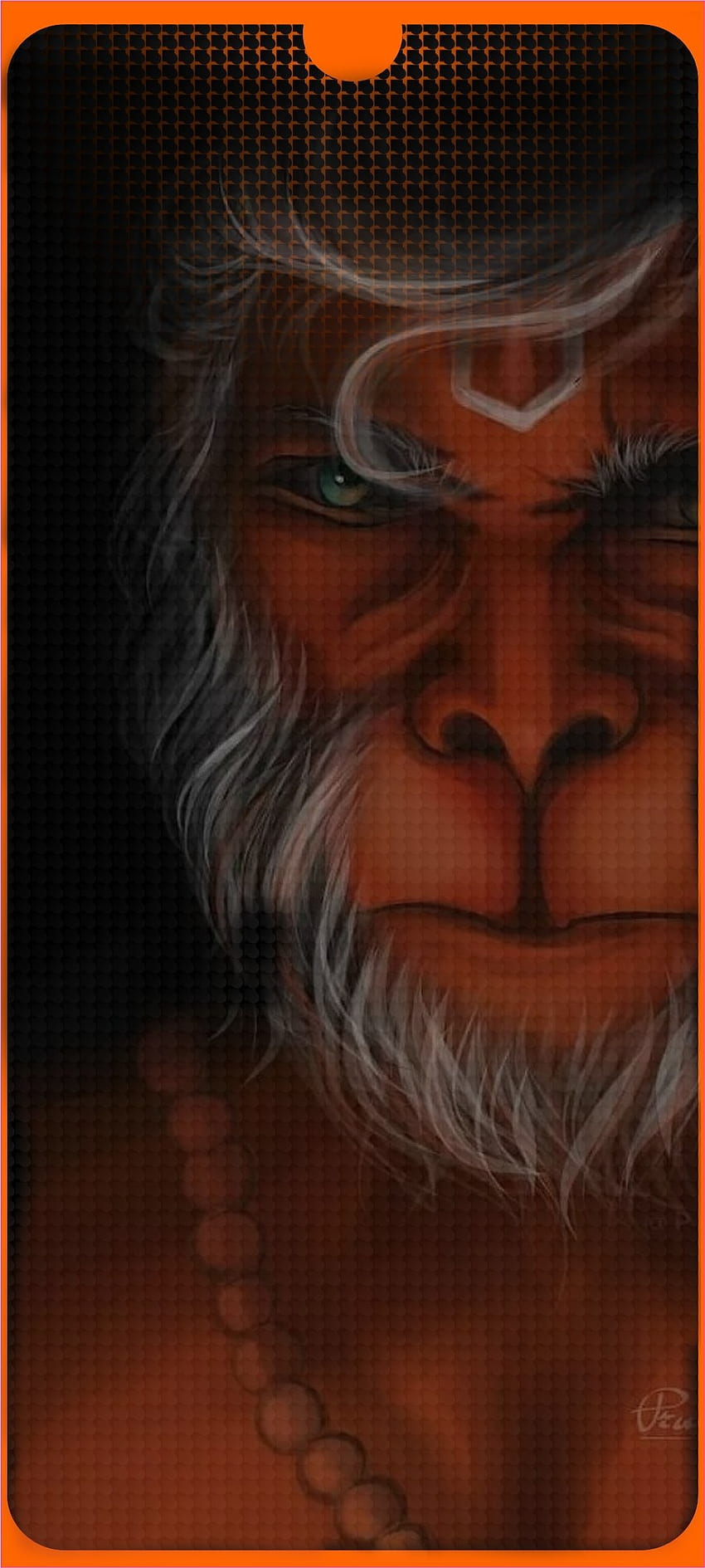 Hanuman, szczęka, sztuka, hindus, bóg Tapeta na telefon HD