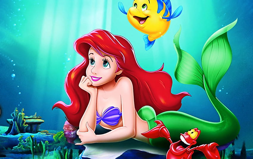 ~Part of Your World~, renkli, küçük deniz kızı, Pisi Balığı, Ariel, Sebastian, Disney, büyülü, film, prenses, okyanus HD duvar kağıdı