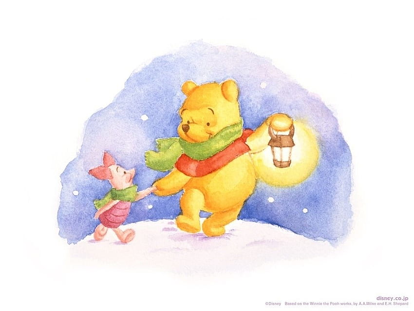 Pooh & Piglet Walking - Winnie the Pooh, klassisches Winnie the Pooh HD-Hintergrundbild