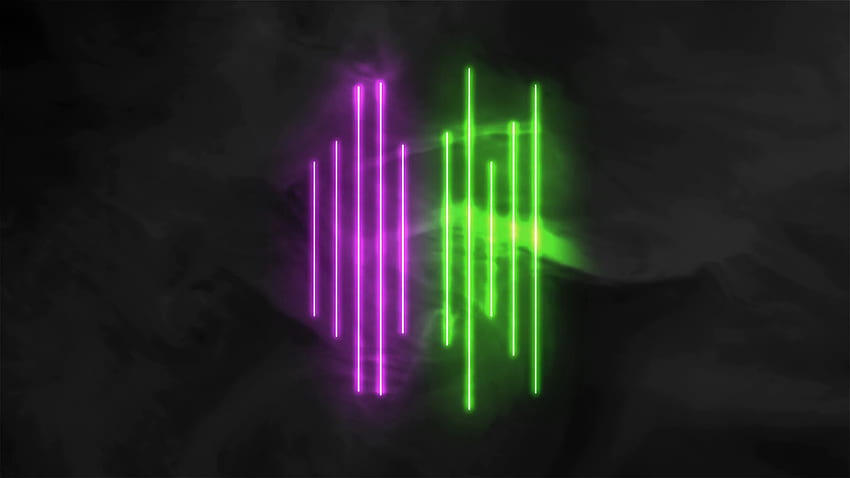 Animation abstrakte neongrüne und violette Linien, Bewegungsdisco-Hintergrund. Eleganter und luxuriöser dynamischer Stil für Club- und Unternehmensvorlagen Bewegungshintergrund HD-Hintergrundbild