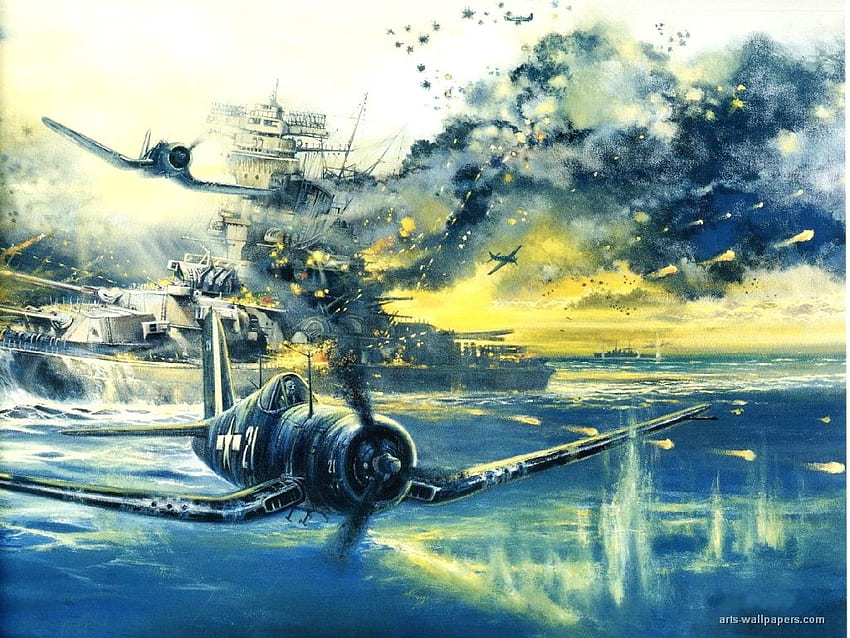 Ww2 Airplane paintings, WW2 Aviation Art HD wallpaper