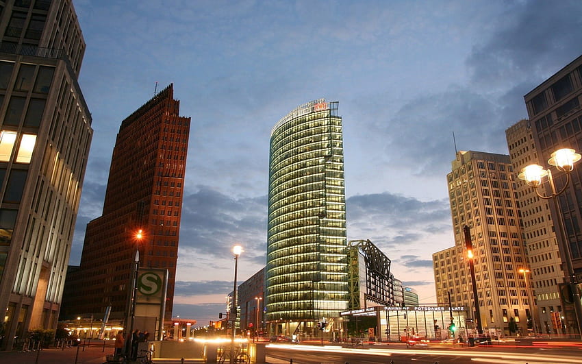 Cidades, Arquitetura, Berlim, Edifício, Manhã, Alemanha, Potsdamer Platz papel de parede HD