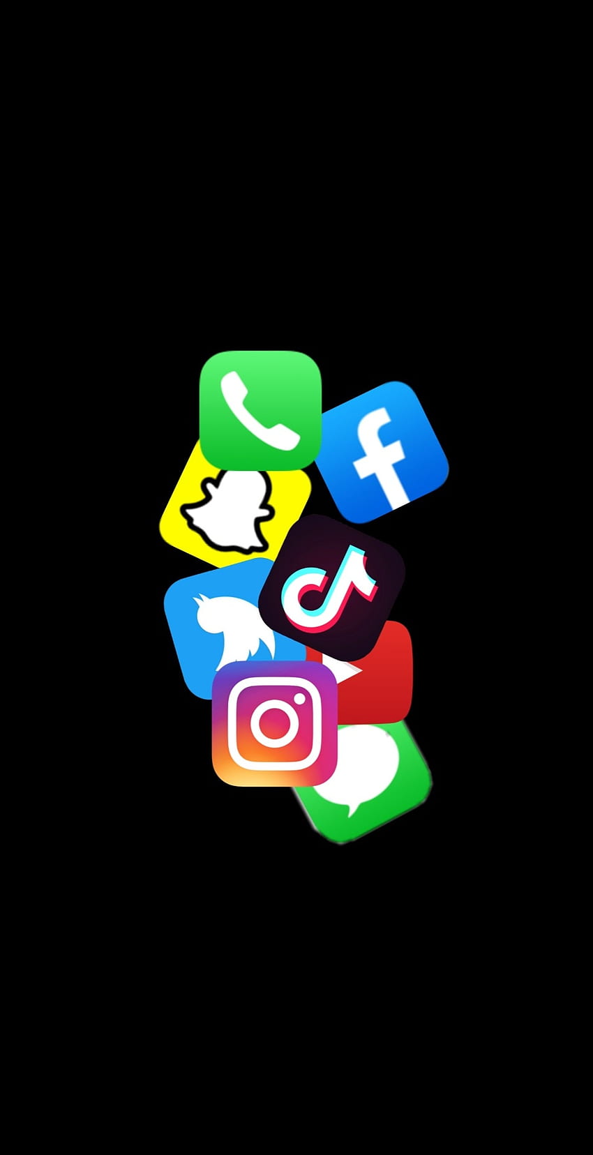 Médias sociaux sombres, magenta, logo Fond d'écran de téléphone HD