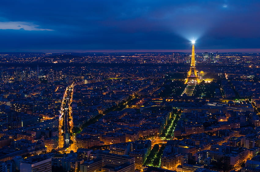 Şehirler, Paris, Eyfel Kulesi, Gece Şehri, Şehir Işıkları, Fransa HD duvar kağıdı