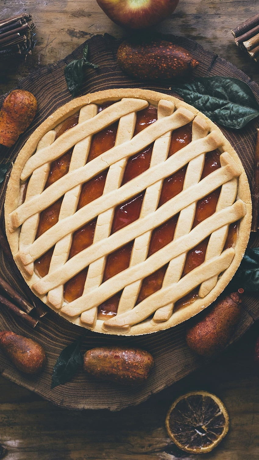 Bread, pie, apple, food U HD phone wallpaper
