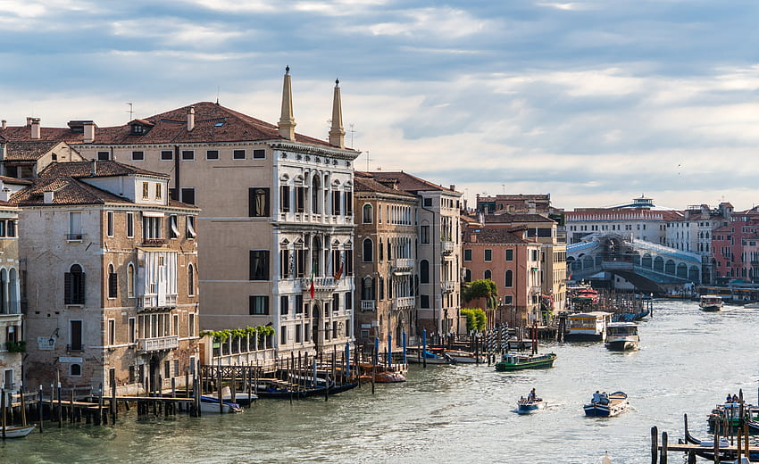 Ciudades, Italia, Venecia, Canal, Rialto fondo de pantalla