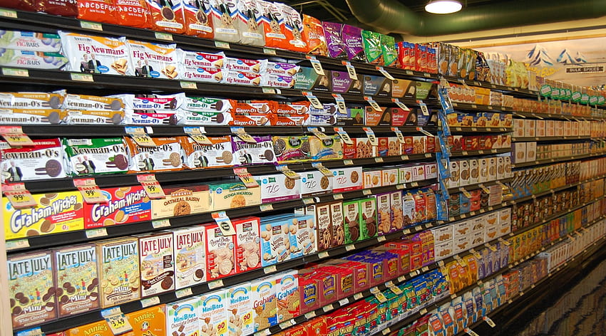 スーパーマーケット 。 スーパーマーケット、食料品 高画質の壁紙