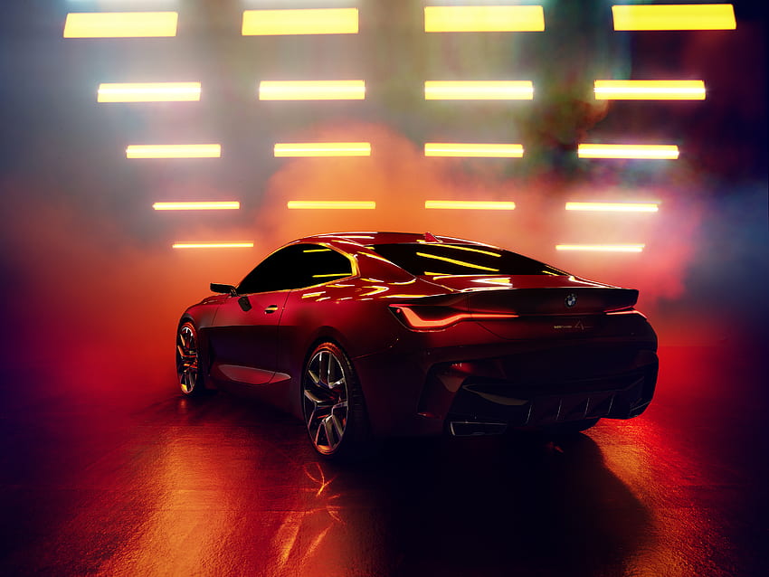 Motor show, BMW Concept 4, rear-view HD wallpaper